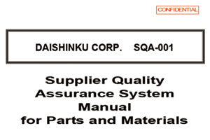 Supplier Quality Assurance Manual